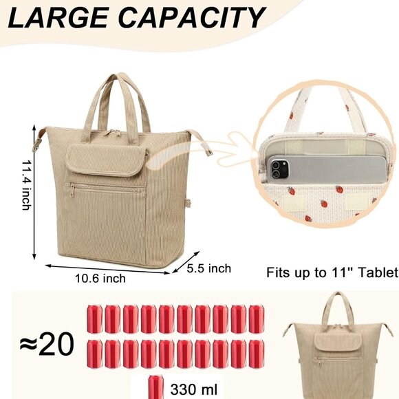 Large Lunch Box for Women Waterproof & Leakproof Lunch Tote Bags Reusable Therma - Picture 2 of 9